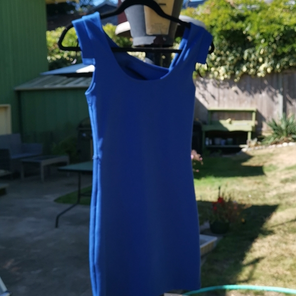 Bebe Asymmetrical Blue Dress - Picture 7 of 9